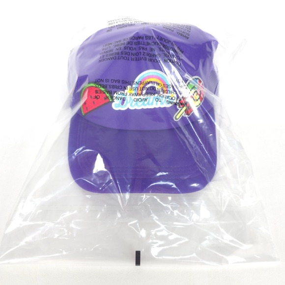 Purple Dream Trucker Hat Watermelon Rainbow Lollipop Mesh Snapback Rave Festival - Picture 8 of 8